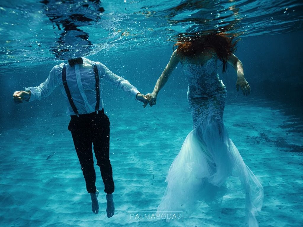 Fotografías de boda acuáticas